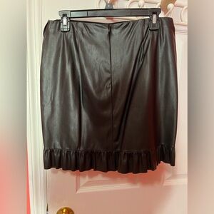 Aqua NWT Black mini leather skirt